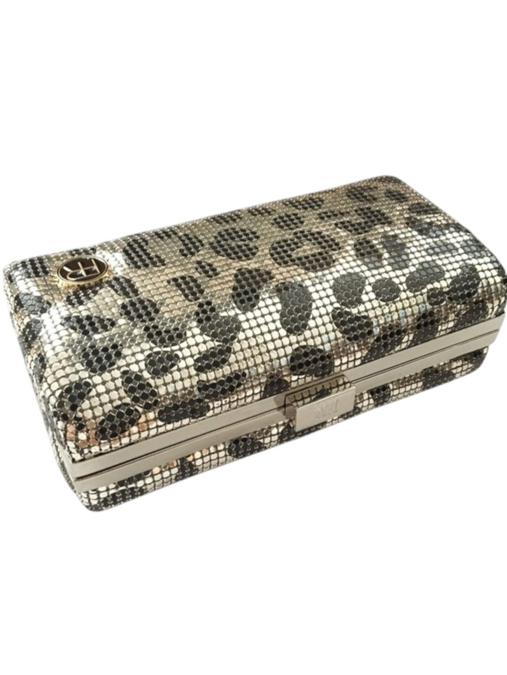 Rare: new Felix Rey ☻ Jungle Mesh Minaudière Box Clutch Handbag Bag ☻ Leopard - Picture 6 of 16